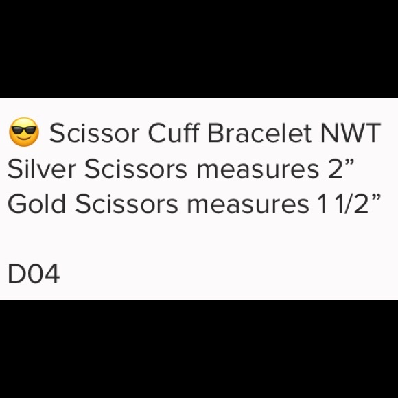 🌺3/$25 ✂️ Scissor Cuff Bracelet NWT - Picture 6 of 8